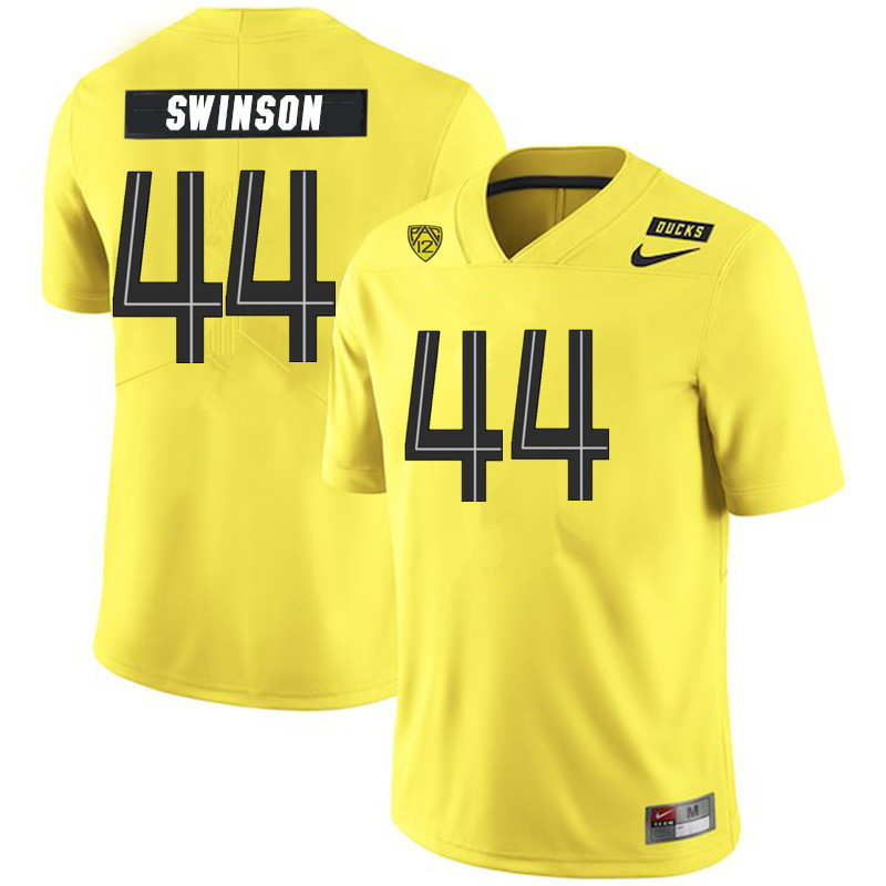 Men #44 Bradyn Swinson Oregon Ducks College Football Jerseys Sale-Yellow - Click Image to Close